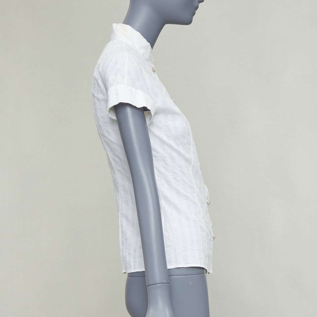 Chanel Ecru Cotton Top Ecru Cotton Fair condition - Model View