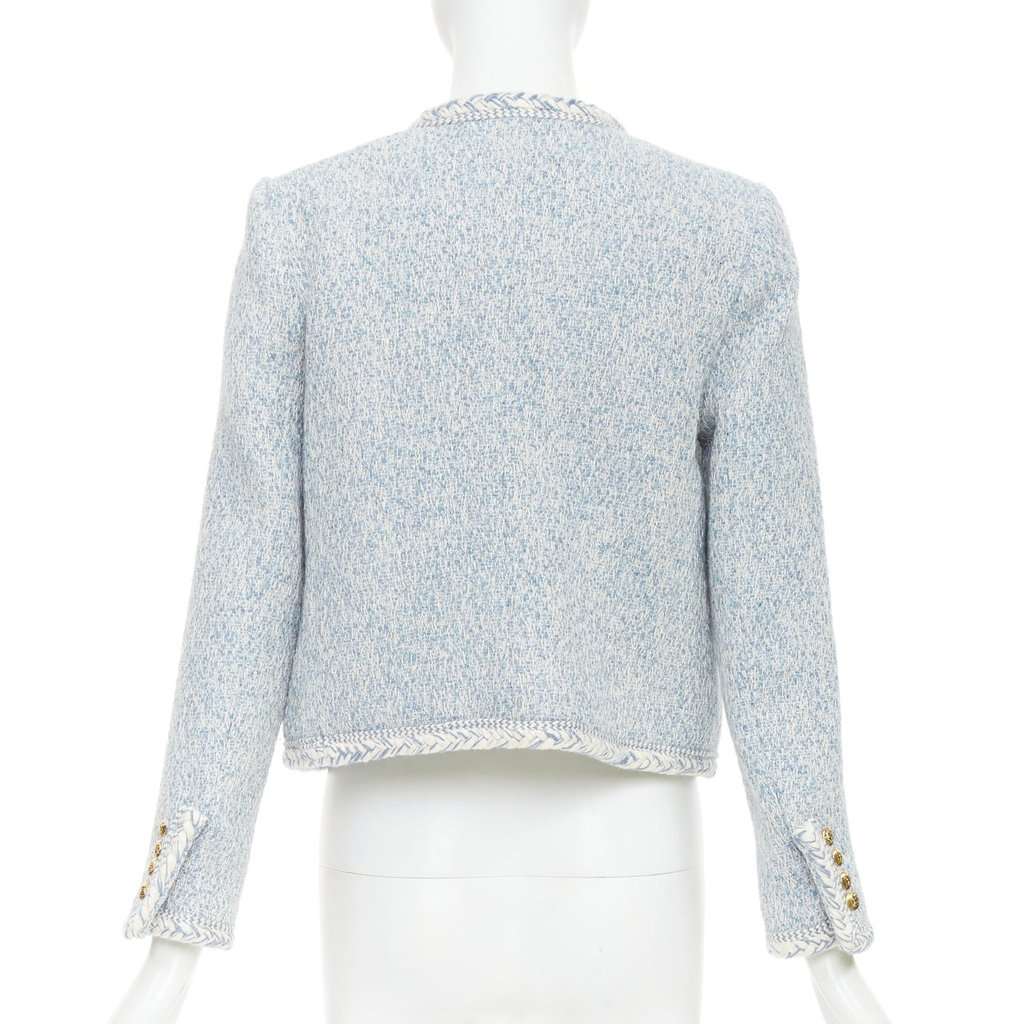 Celine Blue Tweed Coat Blue Tweed Never worn, with tag - Box View