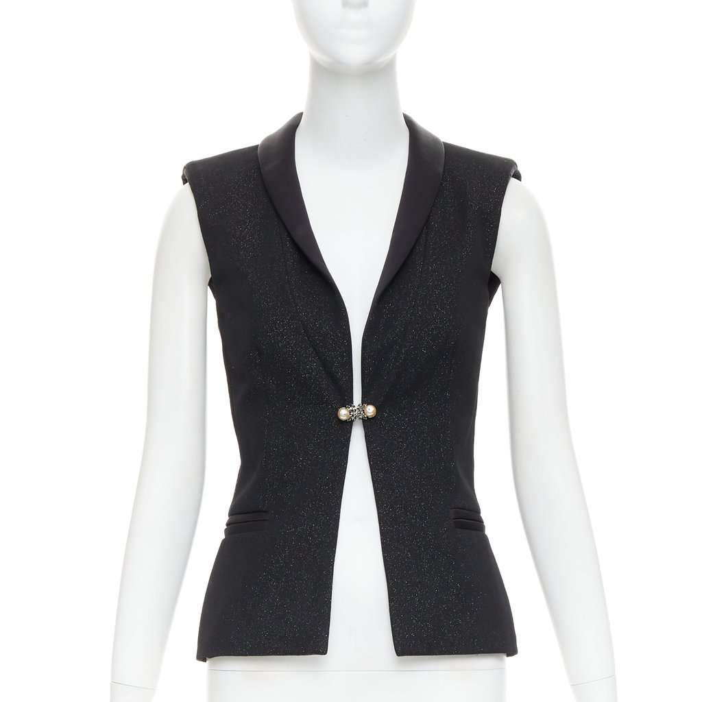 Chanel Black Wool Top Black Wool Very good condition - Front View