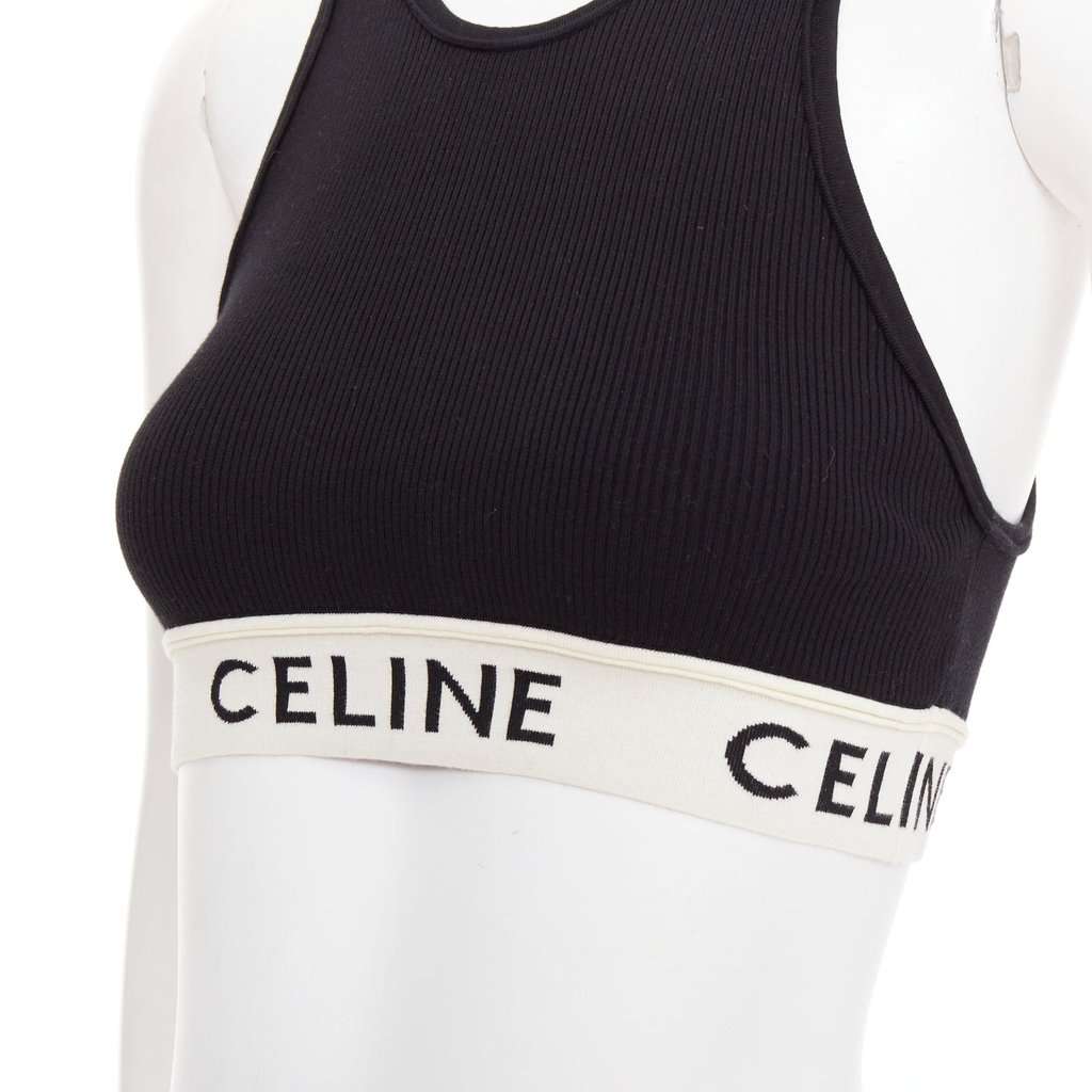 Celine Black Cotton Top Black Cotton Good condition - Back View
