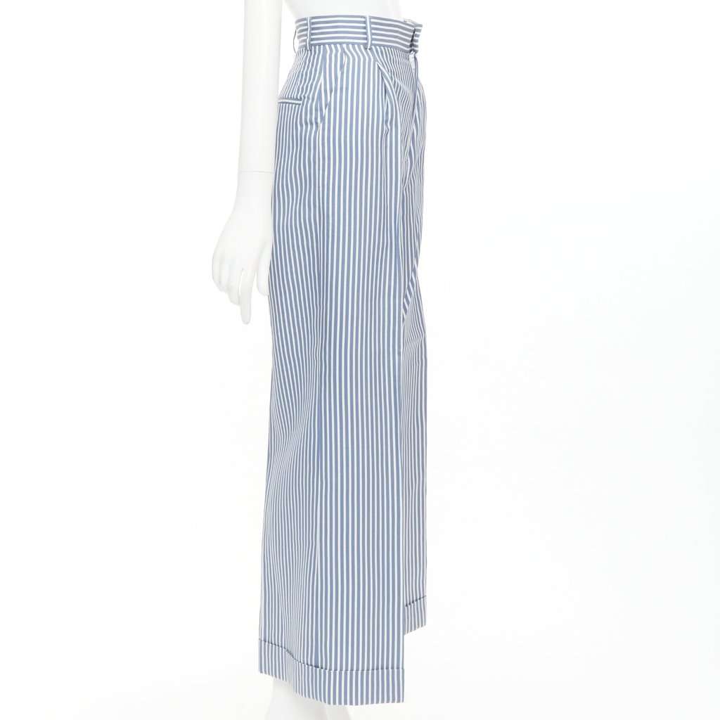 Dior Blue Silk Trouser Blue Silk Very good condition - Model View