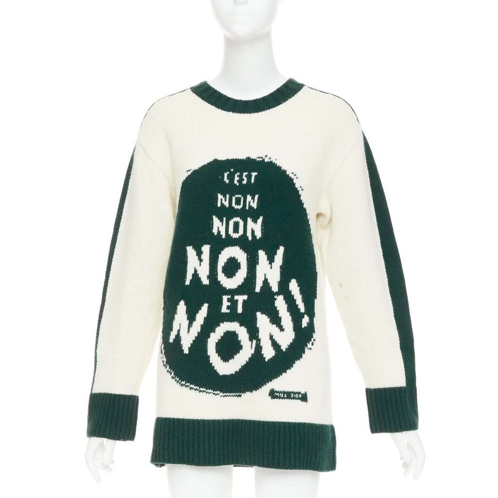 Dior Miss Dior Non Non Green Wool Fair condition - Front View