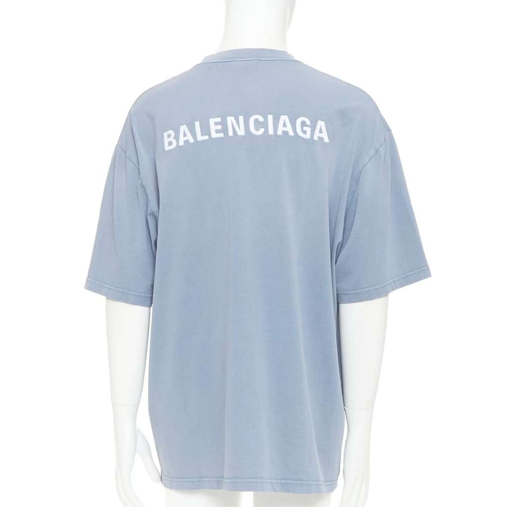 Balenciaga Blue T-Shirt Blue Very good condition - Front View