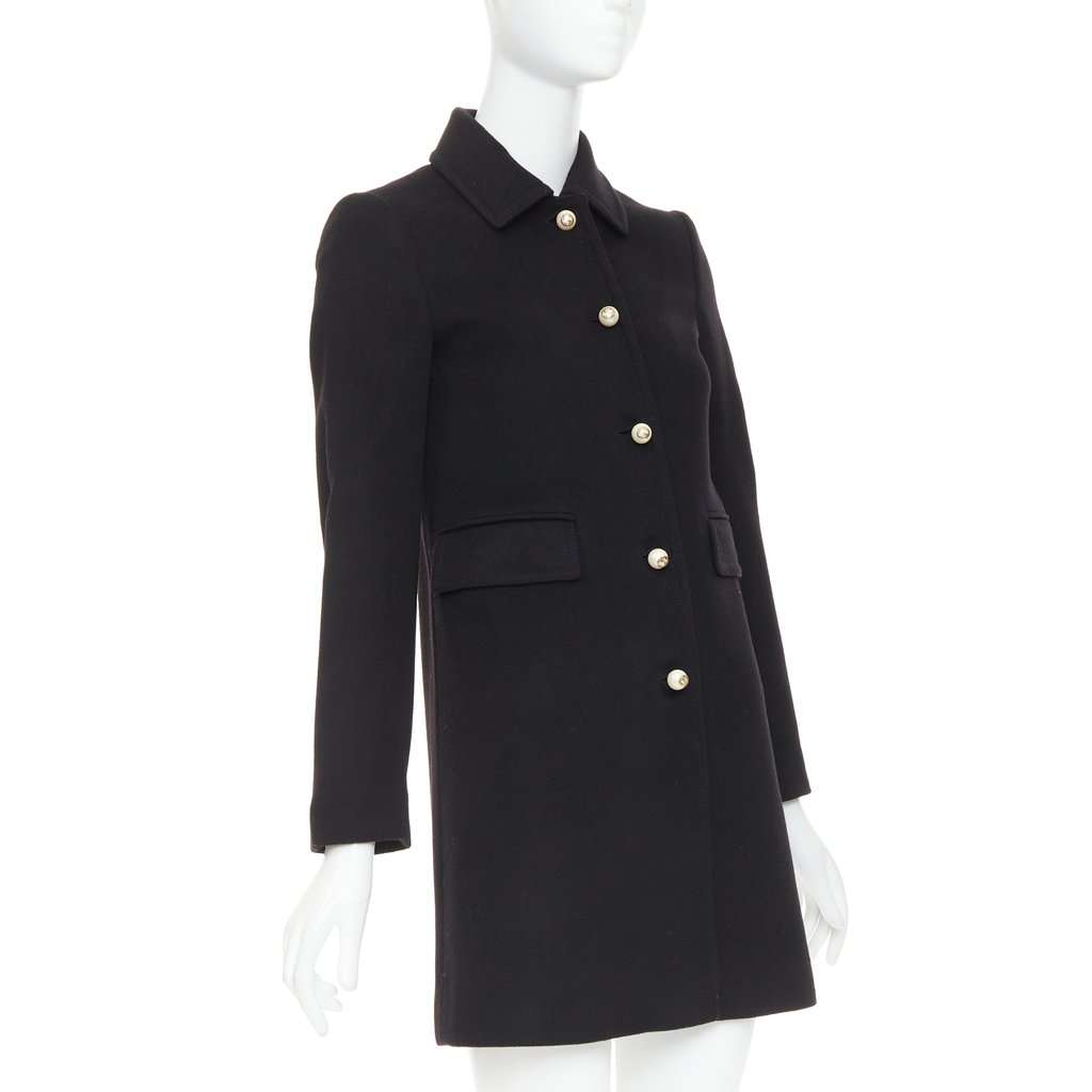 Gucci Black Wool Coat Black Wool Very good condition - Model View