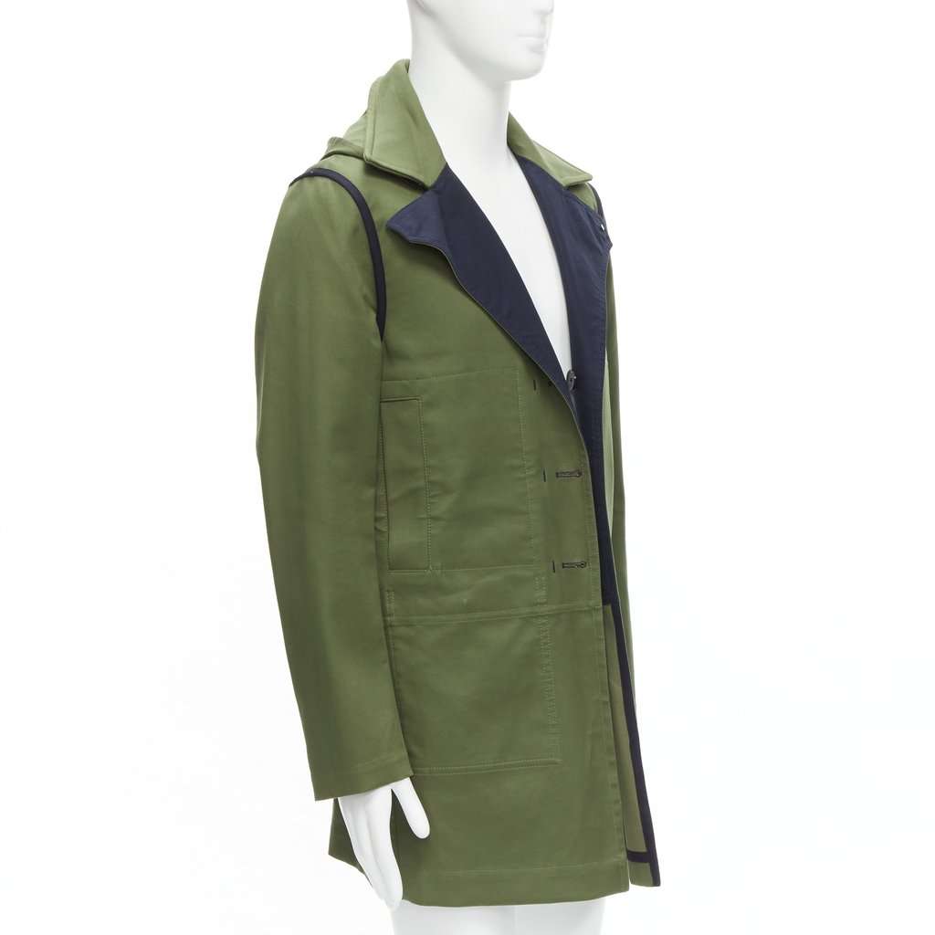 Valentino Garavani Green Cotton Coat Green Cotton Very good condition - Back View