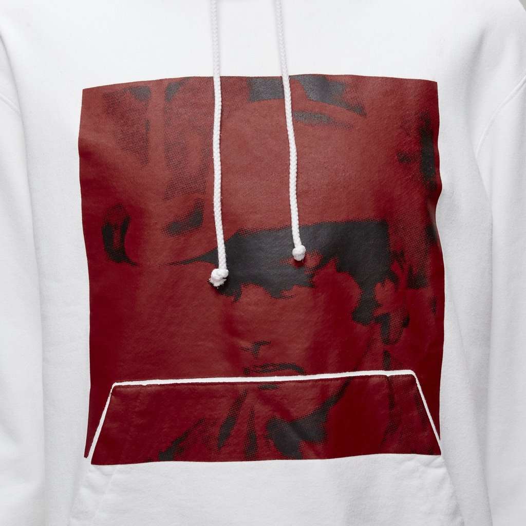 Calvin Klein Cowboy Print Hoodie Red Cotton Fair condition - Back View