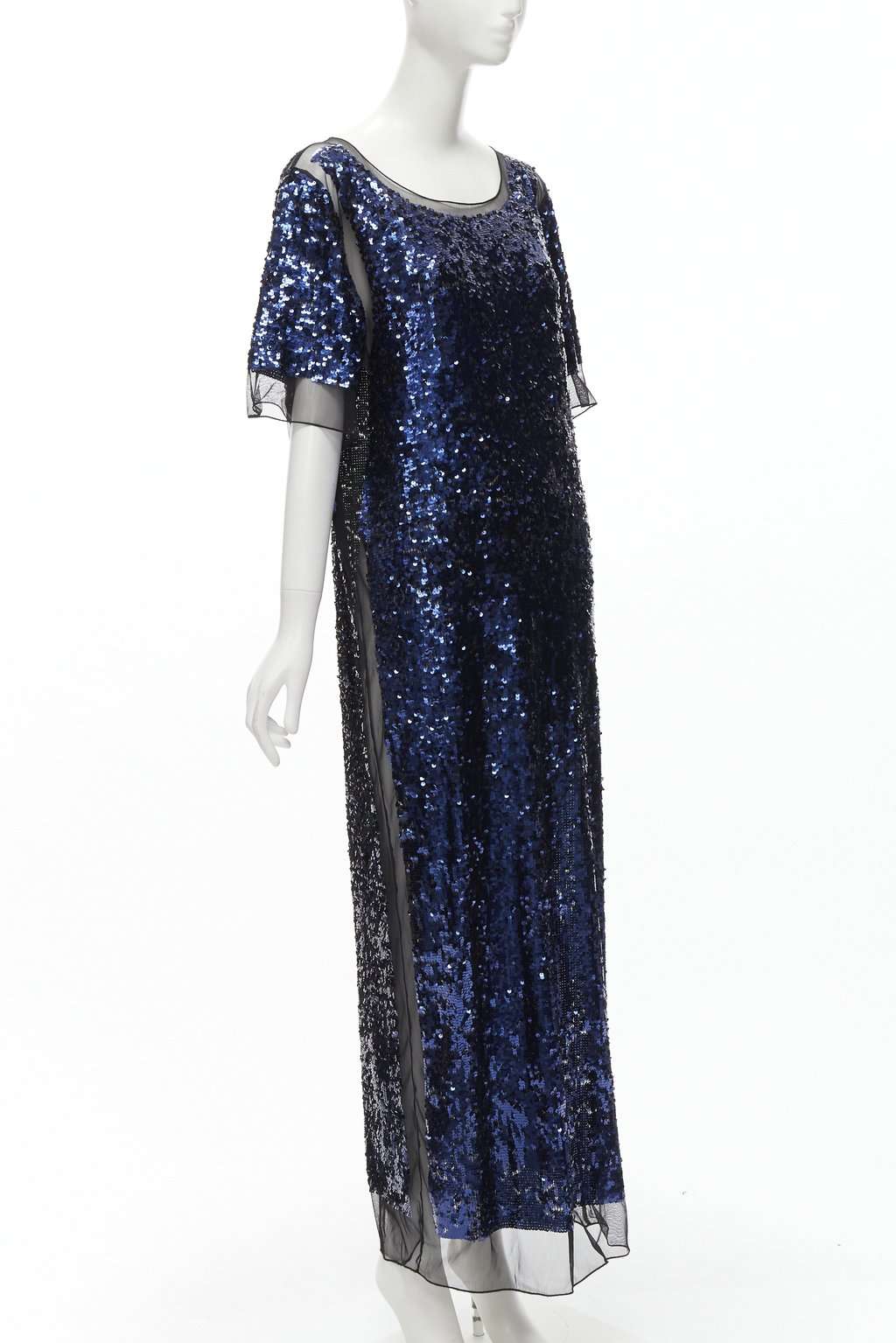 By Malene Birger Sequins Sheer Gown Blue Polyester Very good condition - Inside View