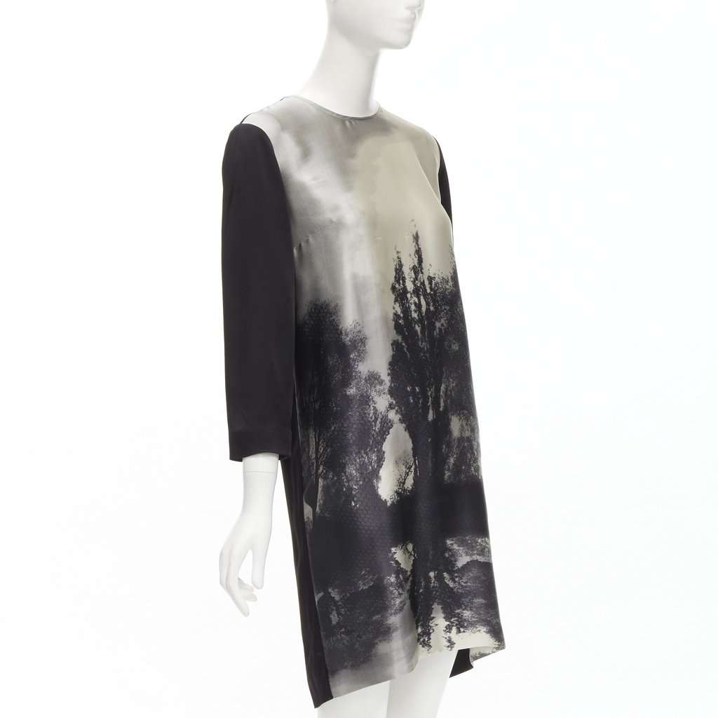 Stella McCartney Tree Photo Dress Black Silk Good - Inside View