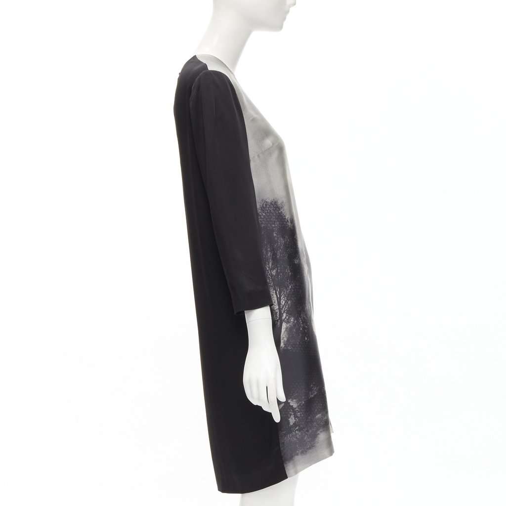 Stella McCartney Tree Photo Dress Black Silk Good - Model View