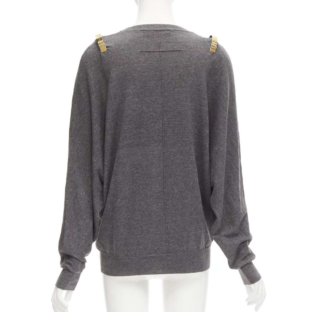 Givenchy Shoulder Bar Sweater Grey Wool Never worn - Box View