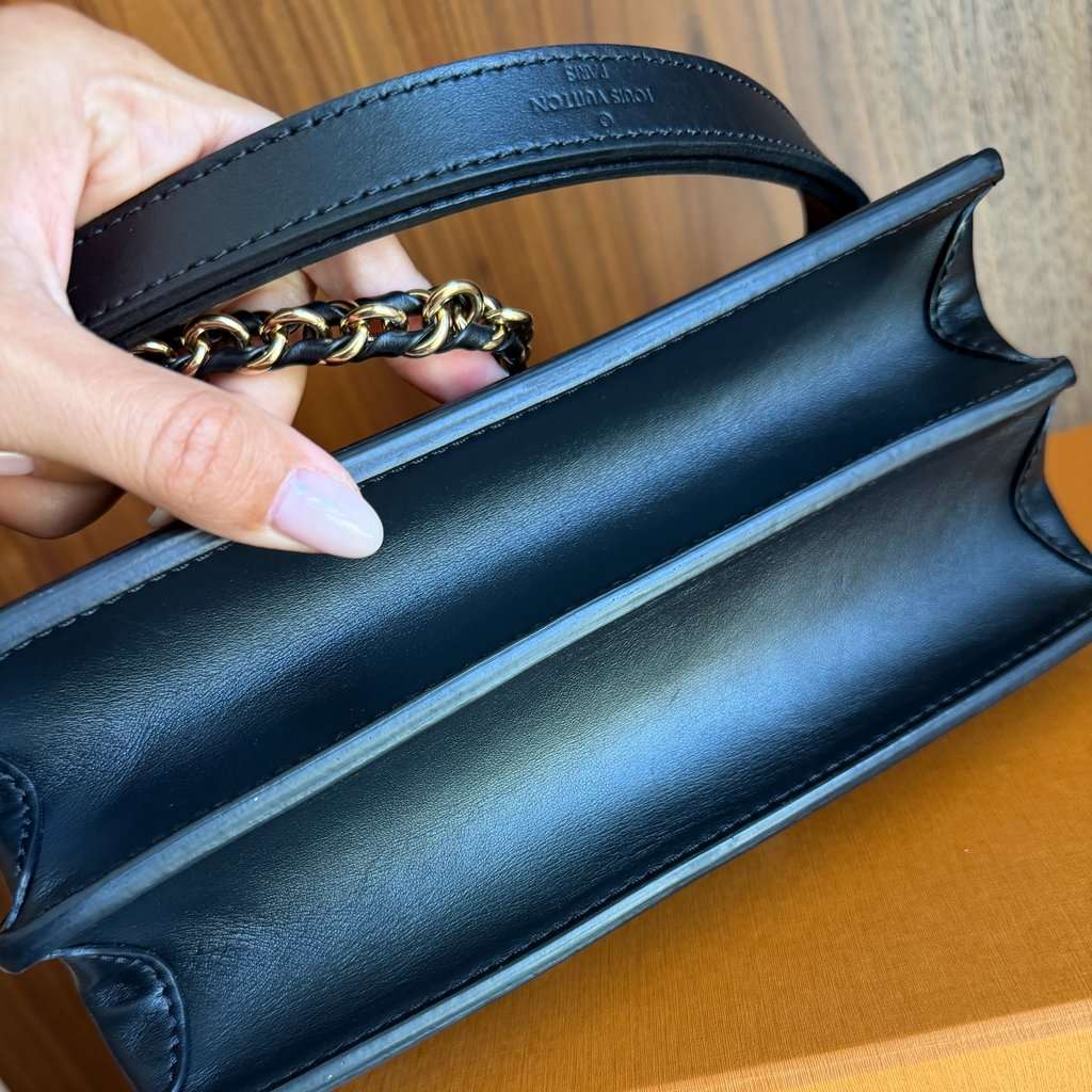 Louis Vuitton Dauphine MM Black Leather Very good condition - Model View