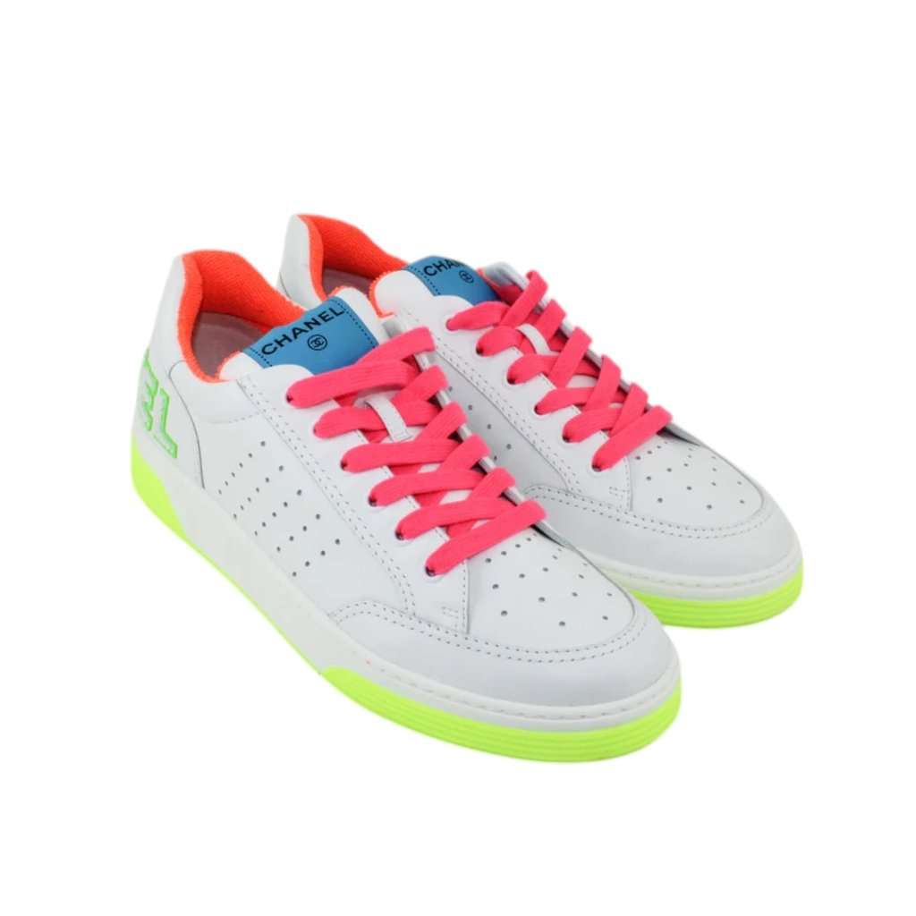 Chanel Low Top MultiColor Leather Good - Front View