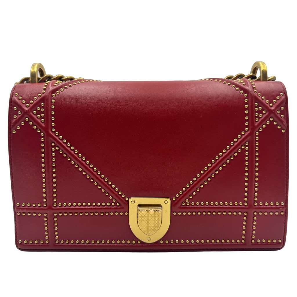 Dior Diorama Red Leather Good - Front View
