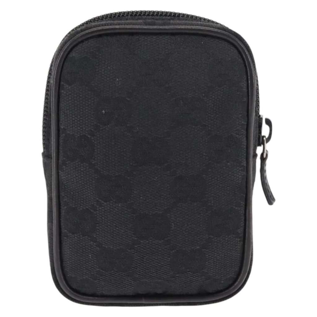 Gucci Canvas Pouch Black Canvas Good - Back View