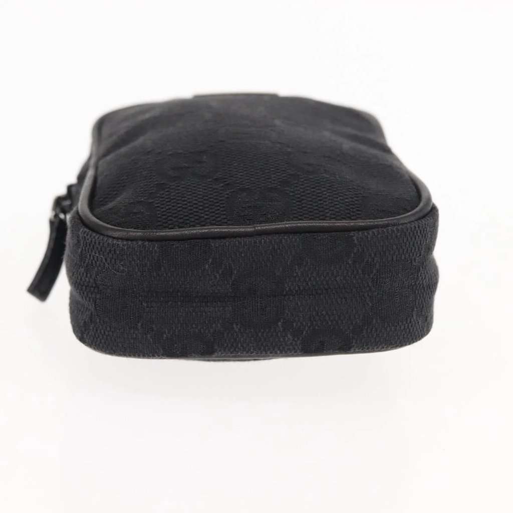 Gucci Canvas Pouch Black Canvas Good - Inside View