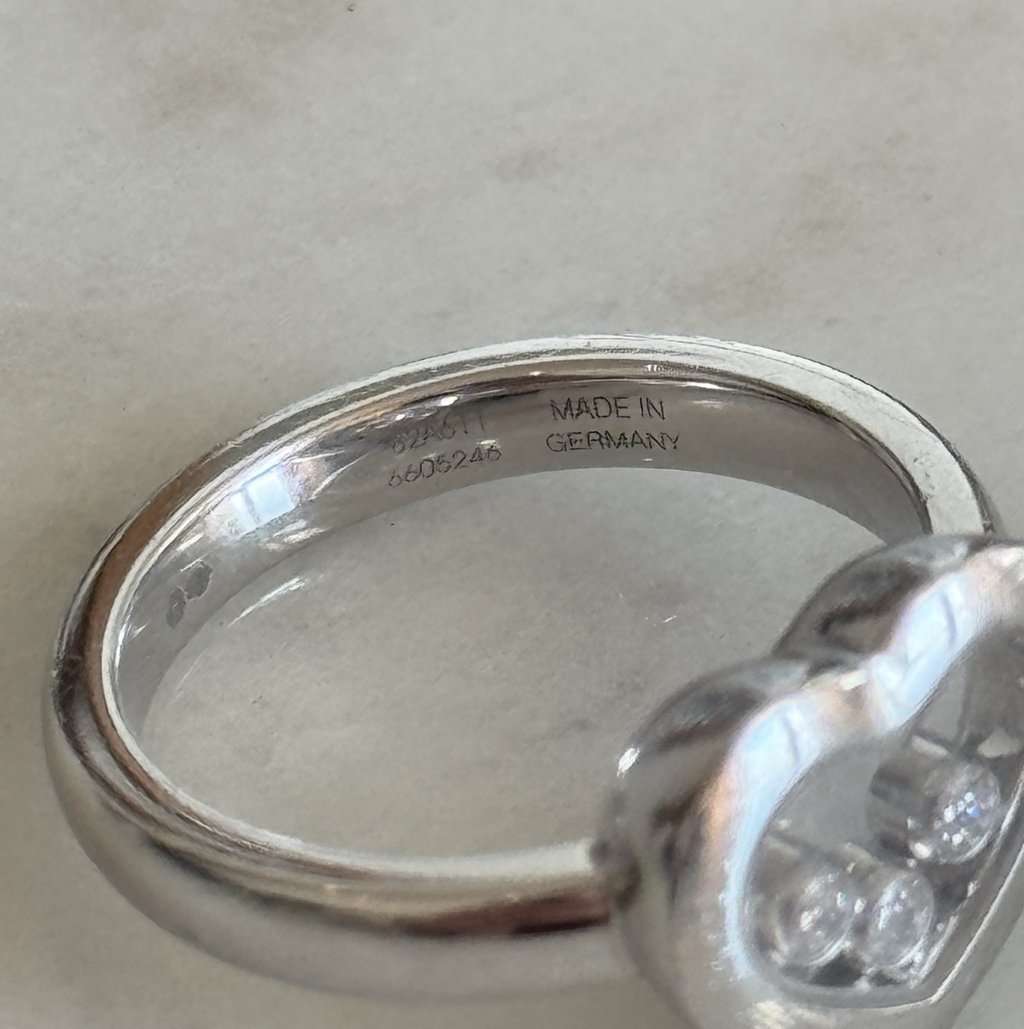 Chopard Happy Diamonds Silver White Gold Never worn - Model View