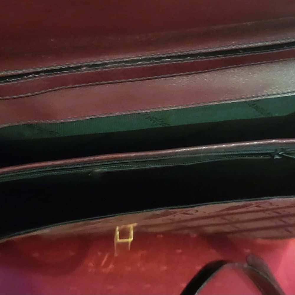 Balenciaga Vintage Bag Burgundy Canvas Gold Fair condition - Model View