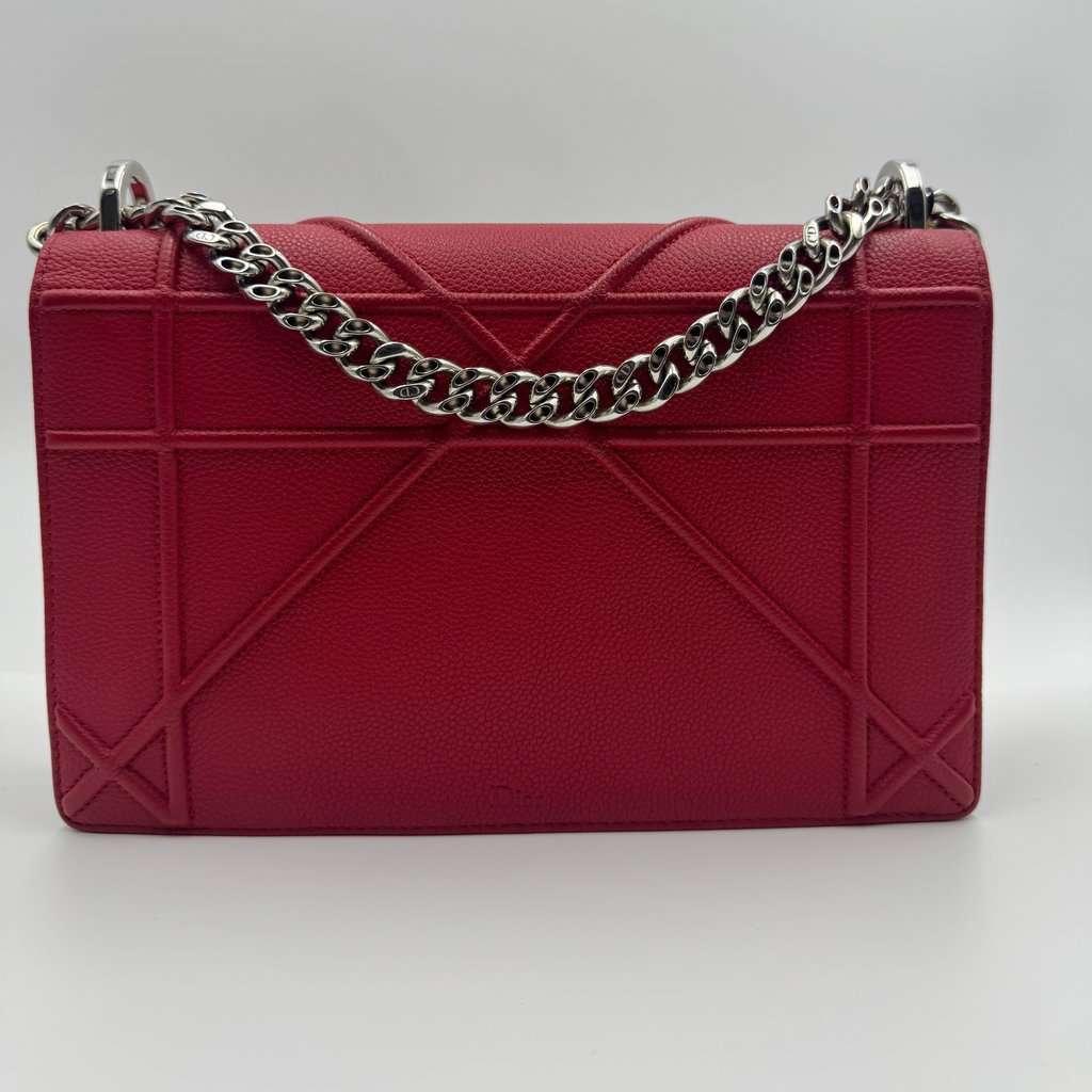 Dior Diorama Red Leather Good - Back View
