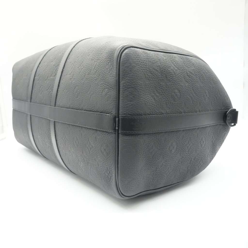 Louis Vuitton Keepall Bandouliere 50 Taurillon Black Leather Fair - Box View