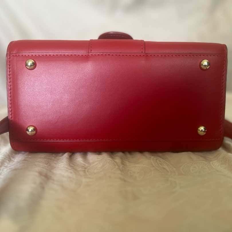 Delvaux Le Brillant Mini Red Leather Gold Very good - Inside View