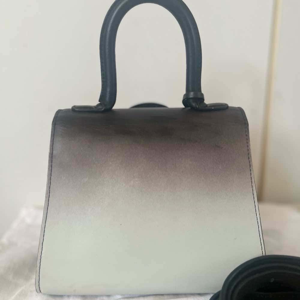 Delvaux Limited Ed. Mini Nuance Black Leather Palladium Good - Back View