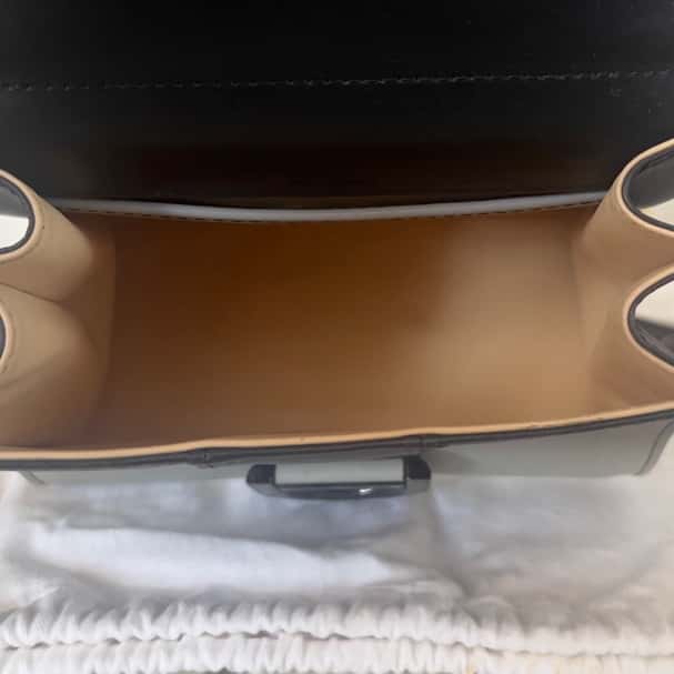 Delvaux Limited Ed. Mini Nuance Black Leather Palladium Good - Inside View