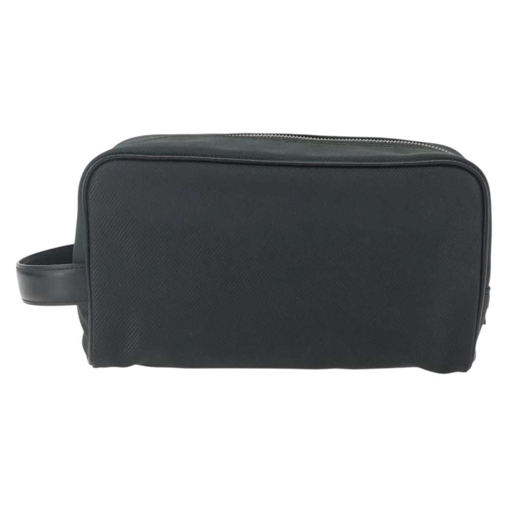 Louis Vuitton Clutch Bag Black Leather Good condition - Back View