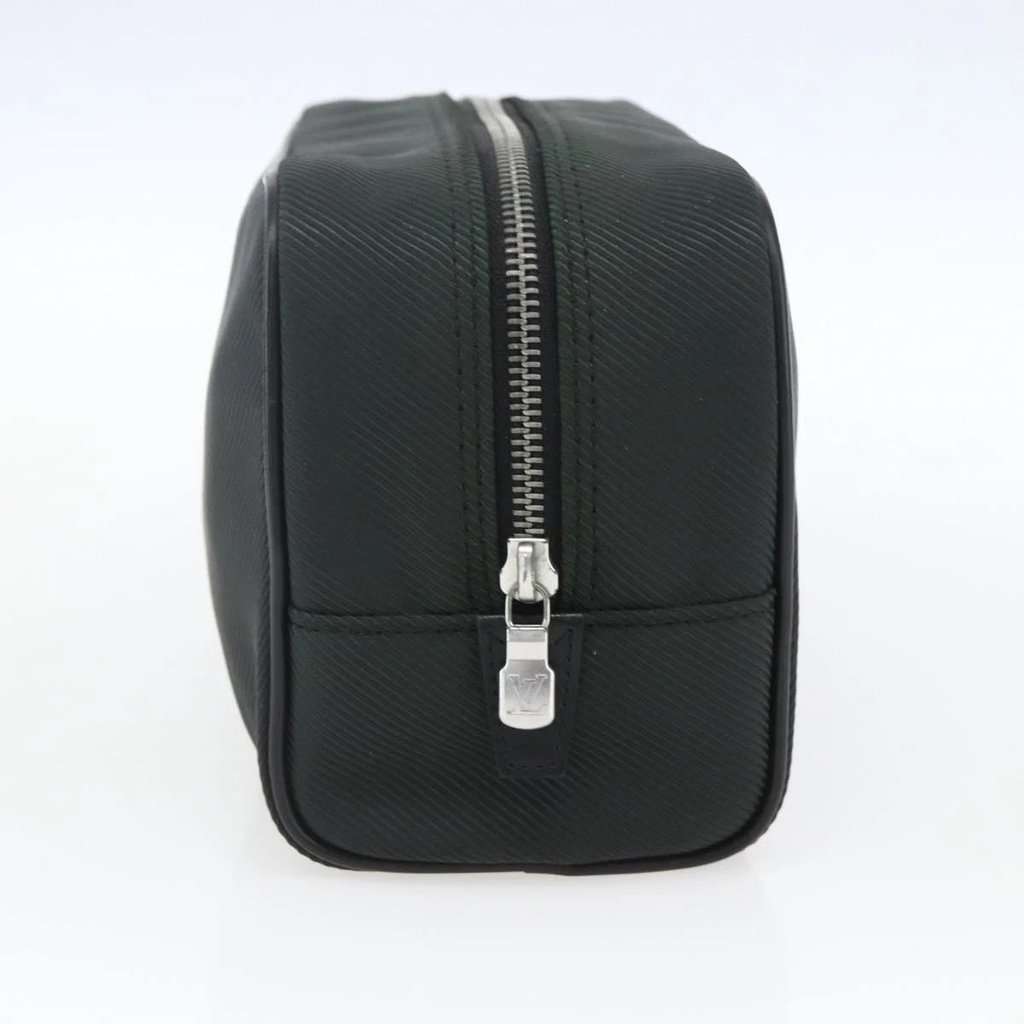 Louis Vuitton Clutch Bag Black Leather Good condition - Box View