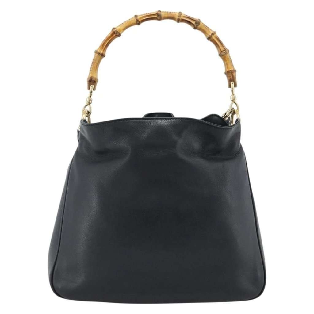 Gucci Hand bag Black Leather Good condition - Back View