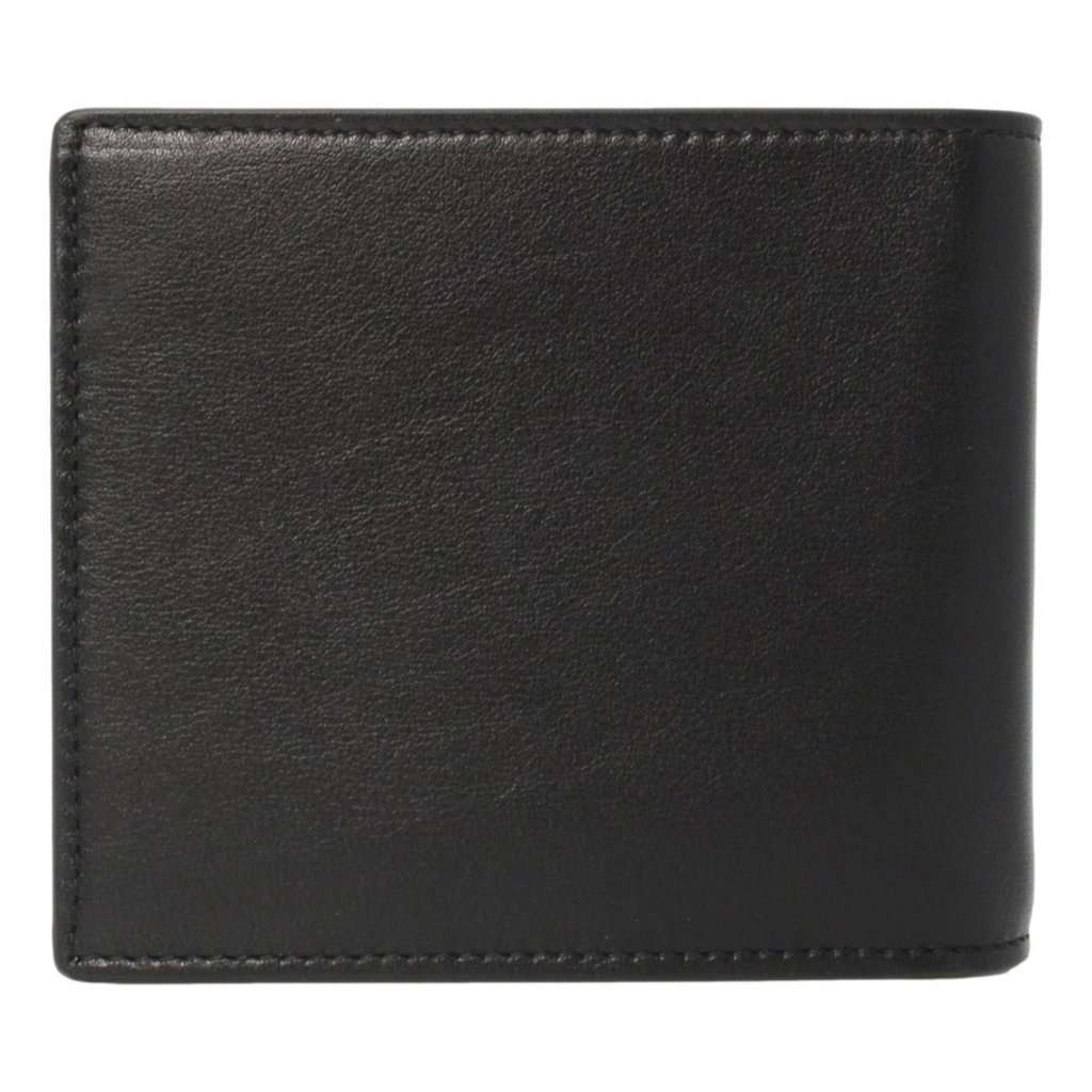 Balenciaga Balenciaga Cash Black Calfskin Leather Perforated Bifold Wallet Black Leather Never worn - Model View
