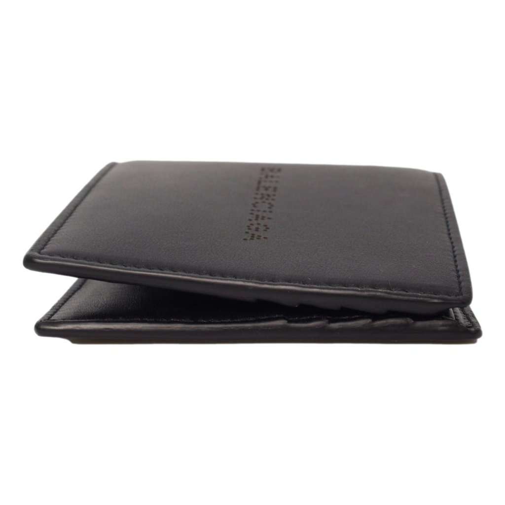 Balenciaga Balenciaga Cash Black Calfskin Leather Perforated Bifold Wallet Black Leather Never worn - Box View