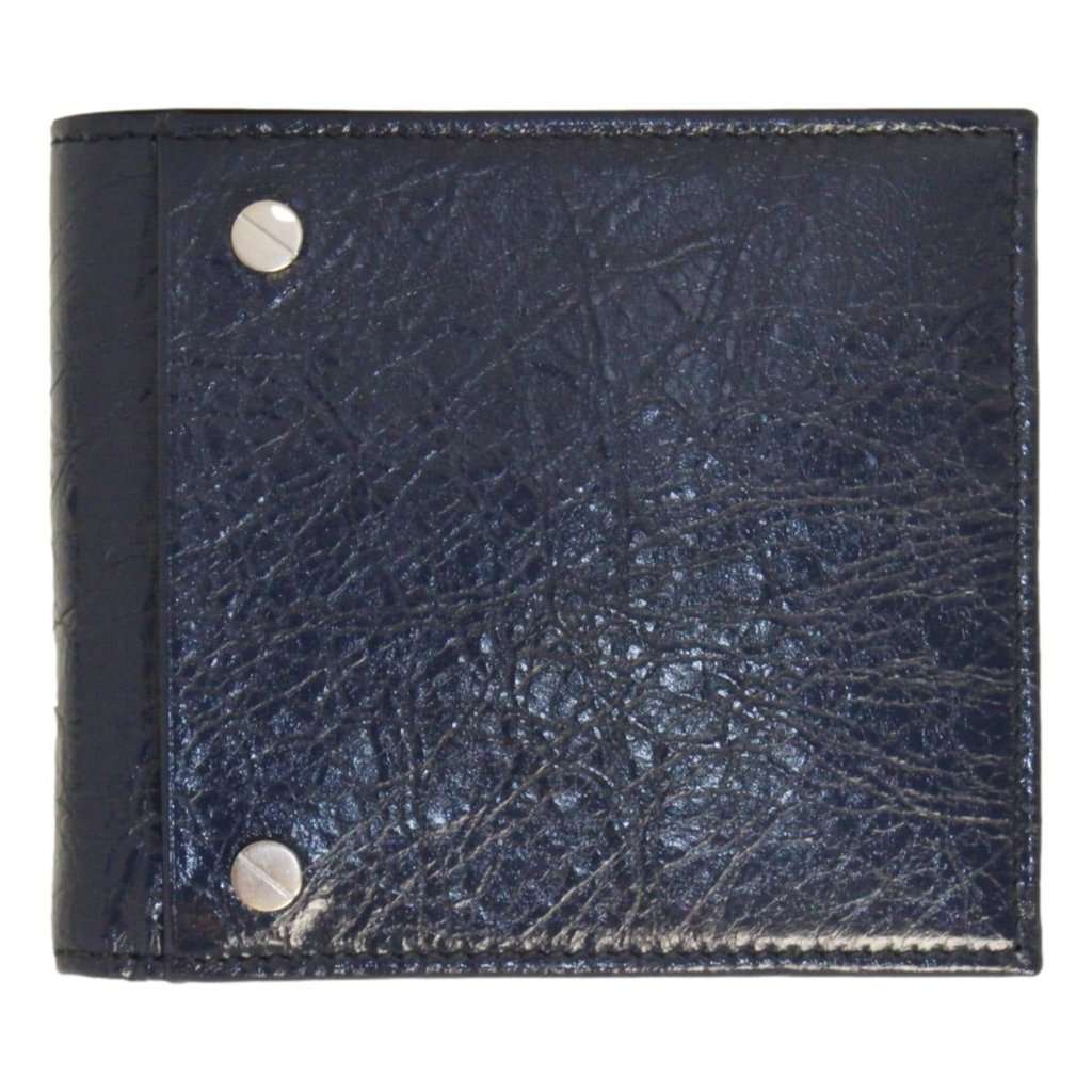 Balenciaga Balenciaga Cash Square Blue Arena Leather Bifold Wallet Blue Leather Never worn - Front View