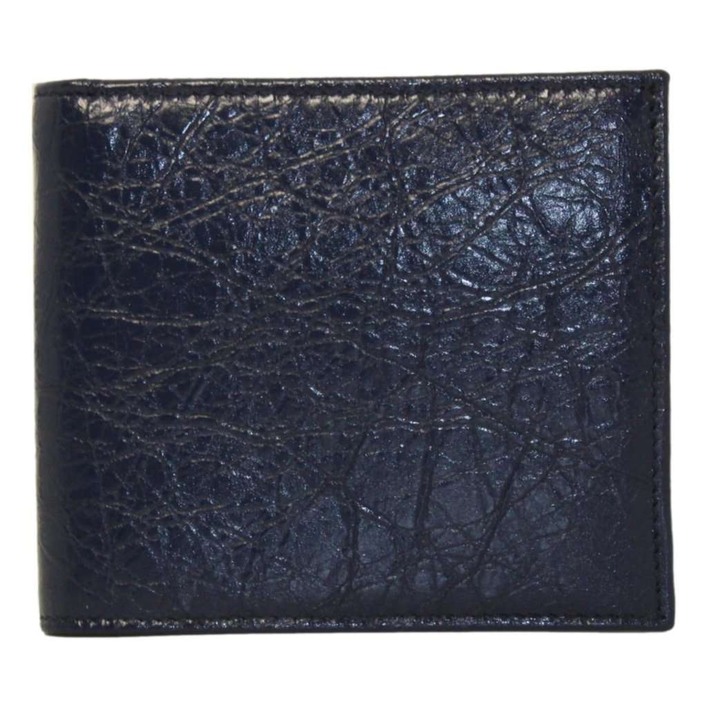 Balenciaga Balenciaga Cash Square Blue Arena Leather Bifold Wallet Blue Leather Never worn - Model View