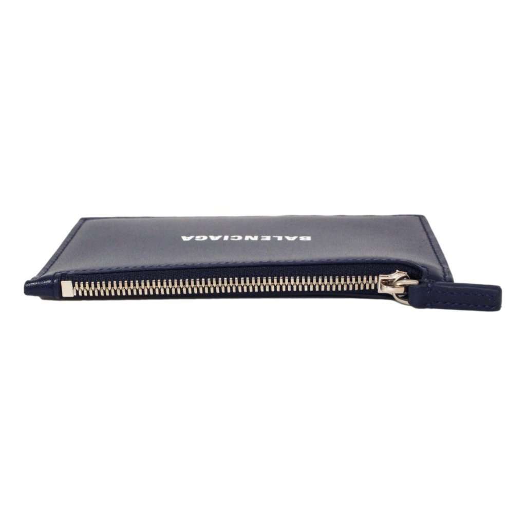 Balenciaga Balenciaga Cash Navy Leather Large Coin Card Holder Wallet Blue Leather Never worn - Box View