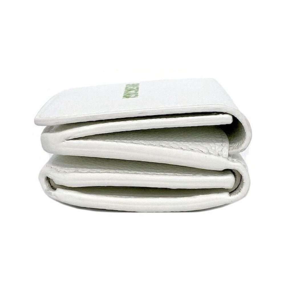 Balenciaga Balenciaga Everyday White Leather Logo Mini Trifold Wallet White Leather Never worn - Box View