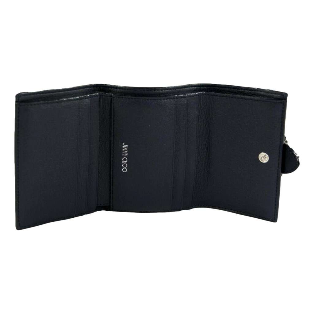 Jimmy Choo Jimmy Choo Cheri Dark Blue Leather Trifold Walllet Blue Leather Never worn - Back View
