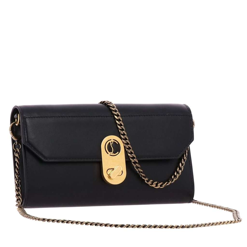 Christian Louboutin Christian Louboutin Elisa Black Paris Convertible Shoulder Belt Bag Black Leather Never worn - Model View