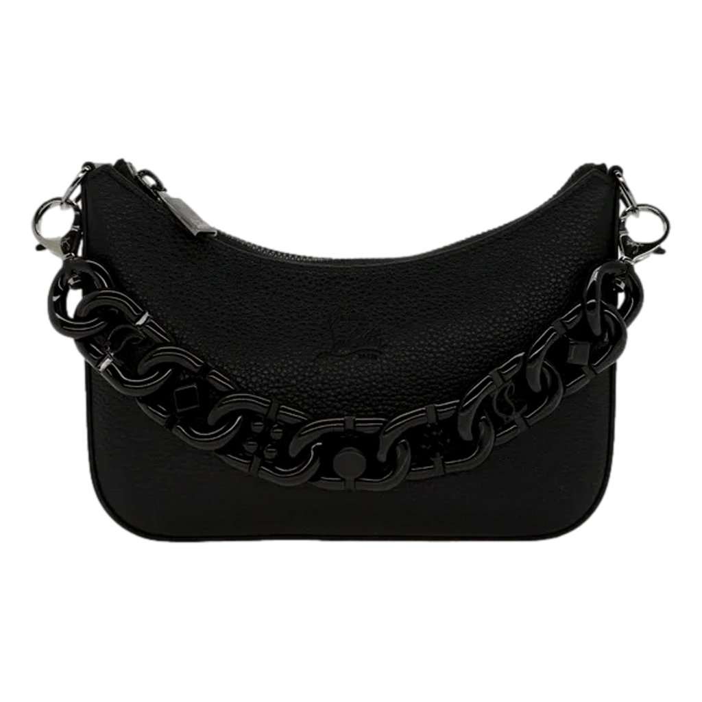 Christian Louboutin Christian Louboutin Loubila Chain Black Leather Mini Shoulder Bag Black Leather Never worn - Front View