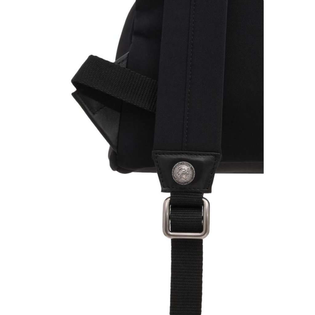 Balmain Balmain B-Back Black Nylon White Logo Backpack Black Leather Never worn - Box View