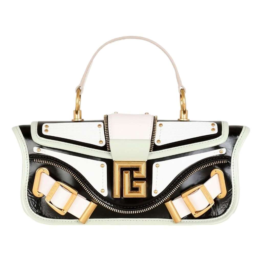 Balmain Balmain Blaze Mint Green Leather Baguette Top Handle Crossbody Bag Green Leather Never worn - Front View