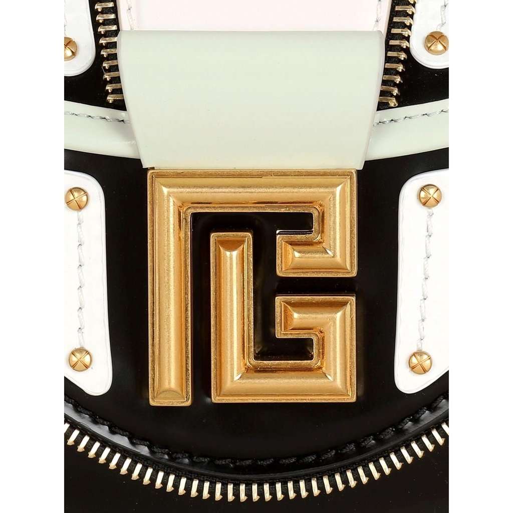 Balmain Balmain Blaze Mint Green Leather Baguette Top Handle Crossbody Bag Green Leather Never worn - Model View