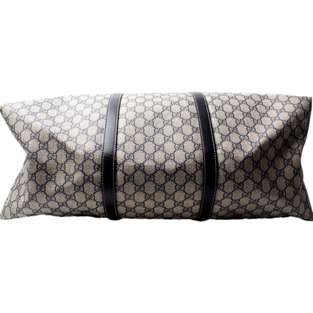 Gucci Gucci GG Supreme Coated Canvas Blue Extra Large Joy Tote Overnight Bag Blue Leather Good condition - Model View