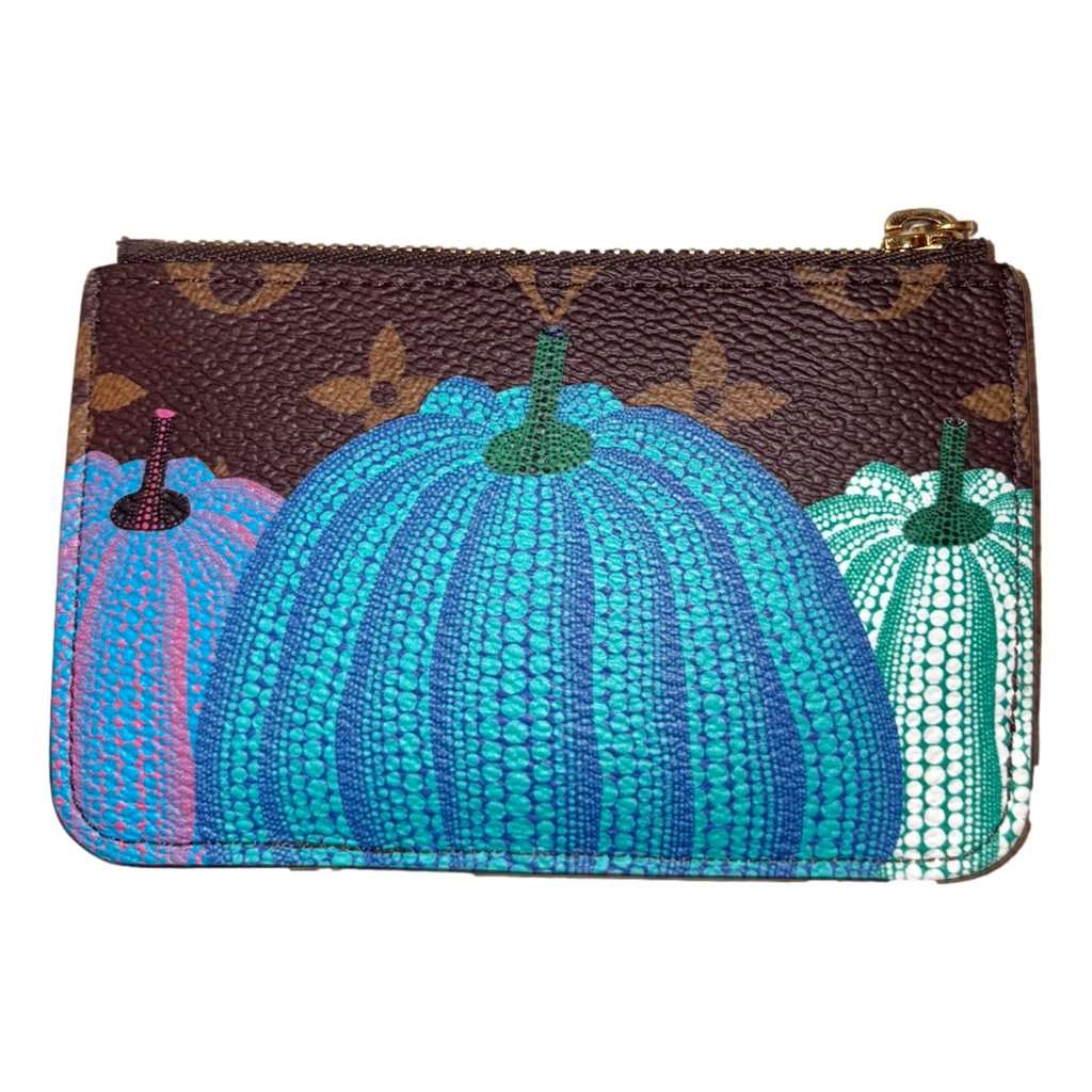 Louis Vuitton Louis Vuitton x YK Monogram Kusama Pumpkin Zipped Romy Card Holder Brown Leather Good condition - Back View