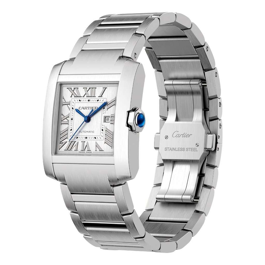 Cartier Cartier Tank Francaise Automatic 36.7mm Stainless Steel Watch Large Model White Good condition - Back View