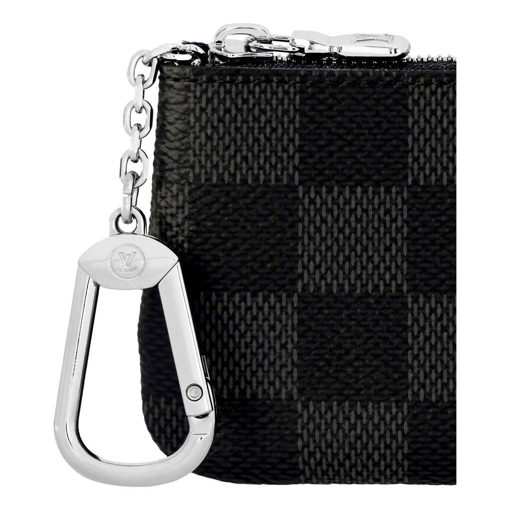 Louis Vuitton Louis Vuitton Key Pouch Damier Graphite Canvas Black Leather Good condition - Box View