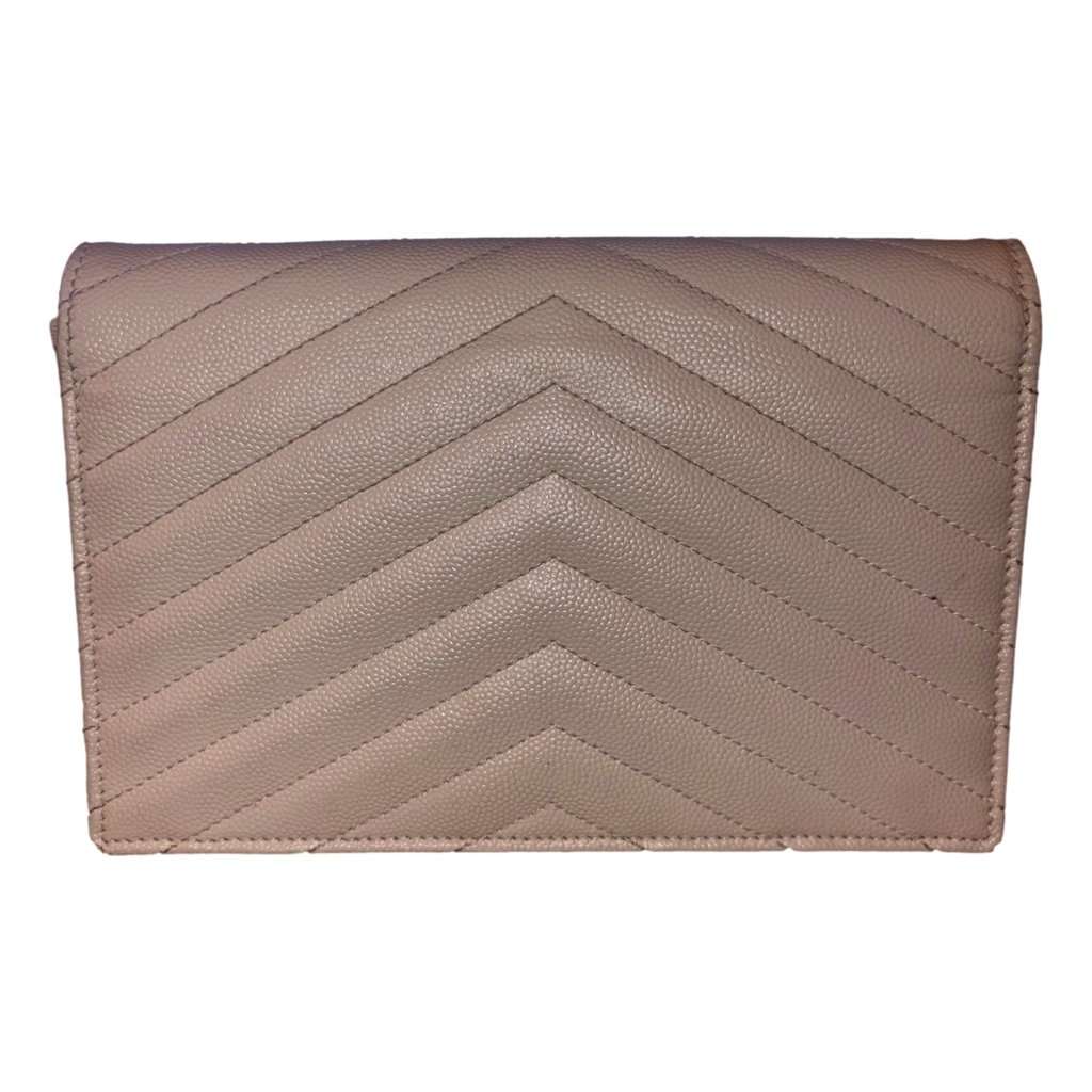 Saint Laurent Saint Laurent Cassandre Envelope Chain Wallet Crossbody Bag in Crema White White Leather Good condition - Box View