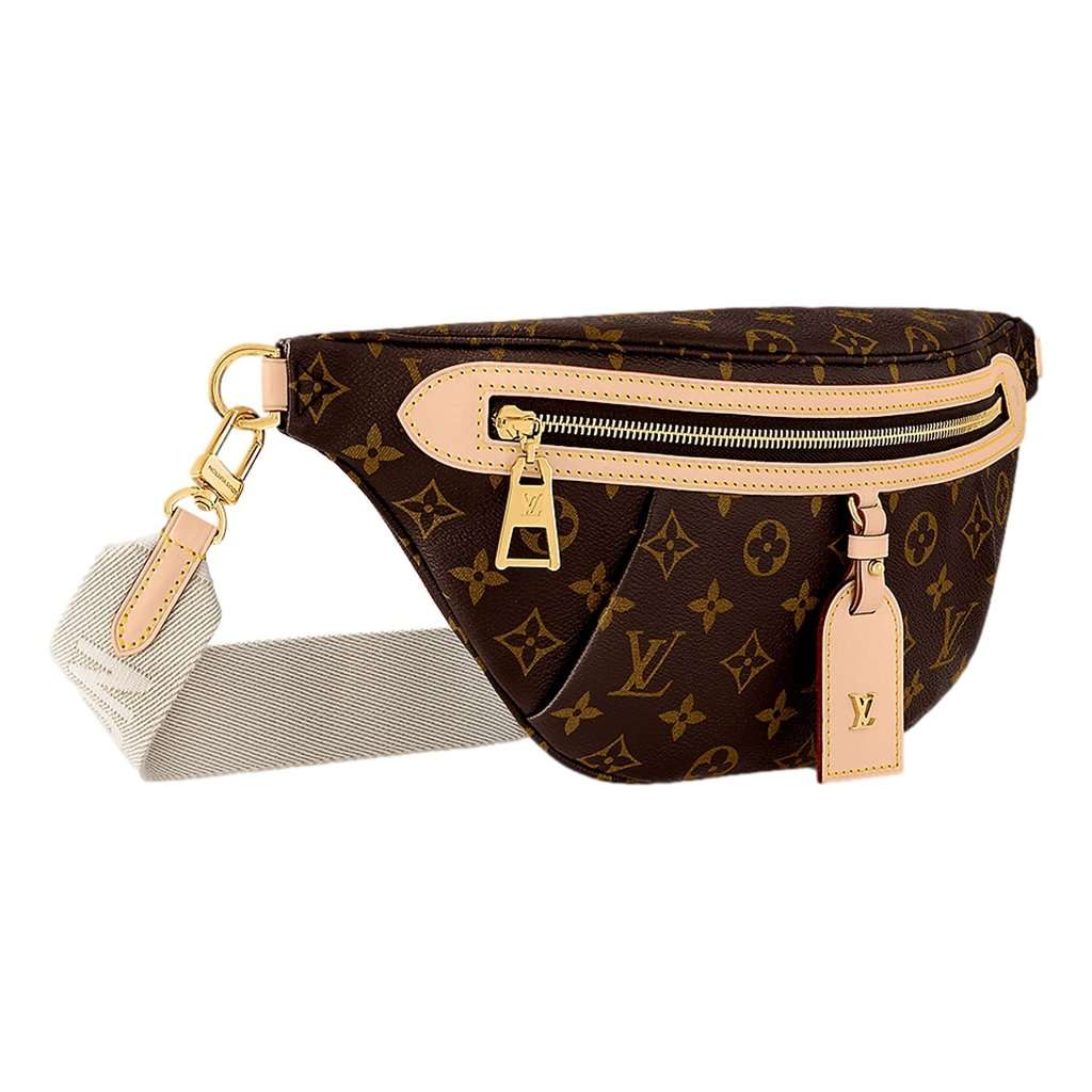 Louis Vuitton Louis Vuitton High Rise Bumbag Classic Monogram Leather Trim Brown Leather Good condition - Back View