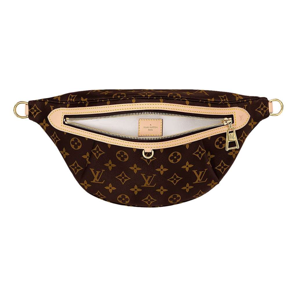 Louis Vuitton Louis Vuitton High Rise Bumbag Classic Monogram Leather Trim Brown Leather Good condition - Model View