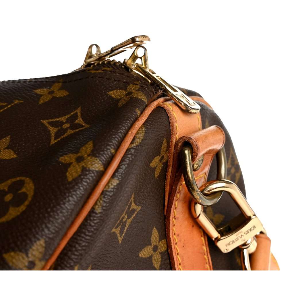 Louis Vuitton Louis Vuitton Monogram Keepall Bandouliere 60 Duffle Bag Brown Canvas Good condition - Back View