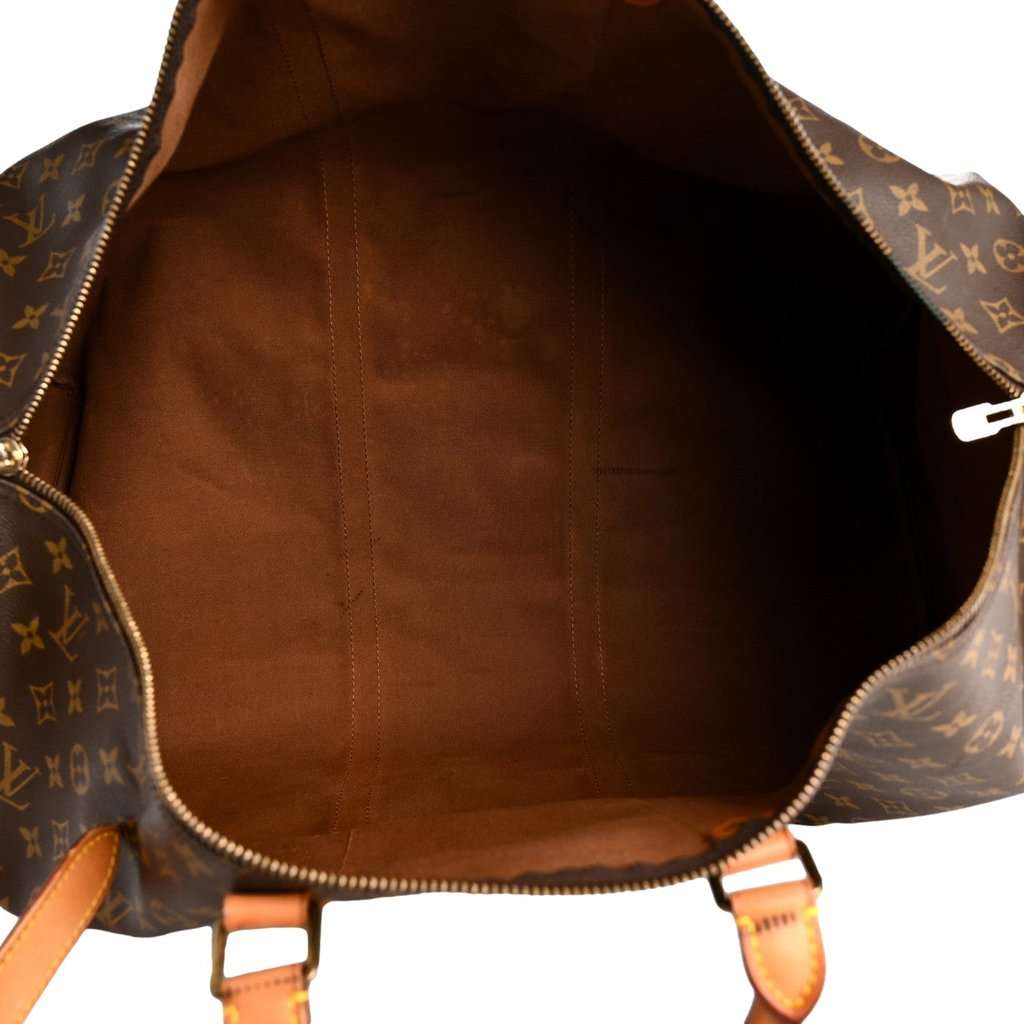 Louis Vuitton Louis Vuitton Monogram Keepall Bandouliere 60 Duffle Bag Brown Canvas Good condition - Inside View